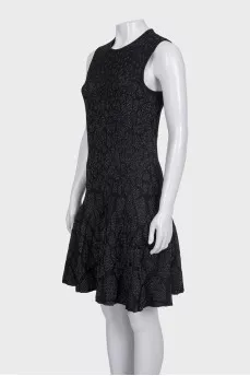 Shiny fitted black dress