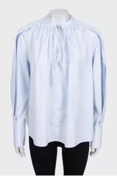 Light blue straight-cut shirt