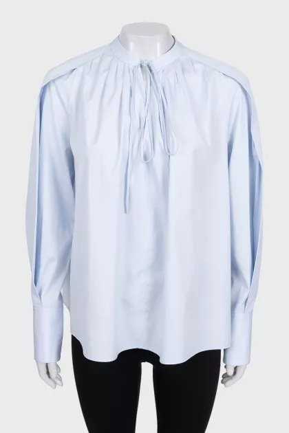 Light blue straight-cut shirt