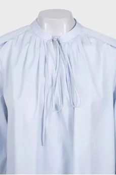Light blue straight-cut shirt