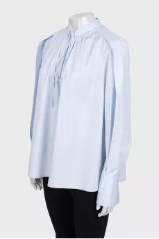 Light blue straight-cut shirt