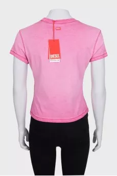 Pink gradient t-shirt with tag