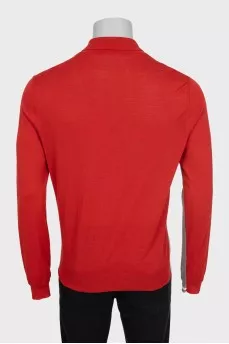 Men's long sleeve button down polo shirt