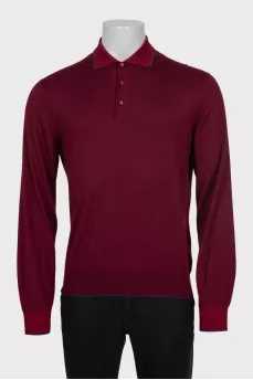 Men's cashmere and silk button-down jumper