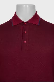 Men's cashmere and silk button-down jumper