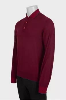 Men's cashmere and silk button-down jumper
