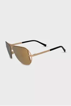 Sunglasses with gold frames and mirrored lenses