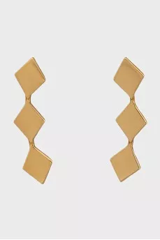Yellow gold shaped earrings