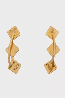 Yellow gold shaped earrings