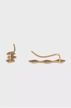 Yellow gold shaped earrings