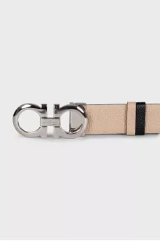 Beige Gancini belt