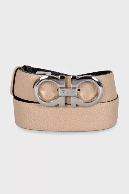 Beige Gancini belt