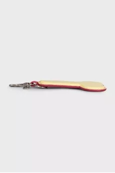 Leather keychain with a decorative pattern