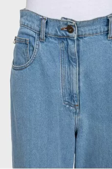 High-waisted wide-leg jeans