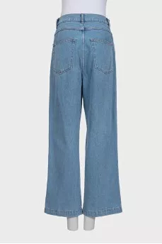 High-waisted wide-leg jeans