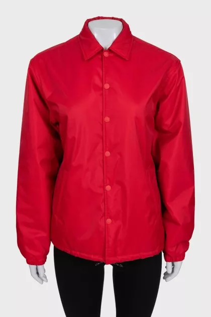 Red jacket with buttons