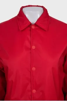 Red jacket with buttons