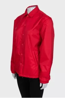 Red jacket with buttons