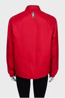 Red jacket with buttons