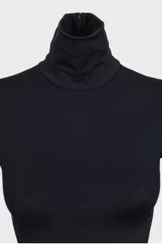 Midnight Glide Black Mini Dress