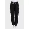 Drawstring sweatpants with tag