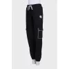 Drawstring sweatpants with tag