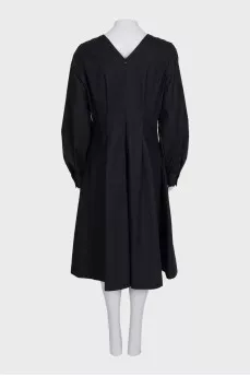 Black V-neck dress with tag