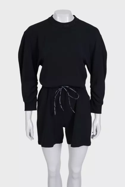 Fitted jumpsuit with shorts with tag