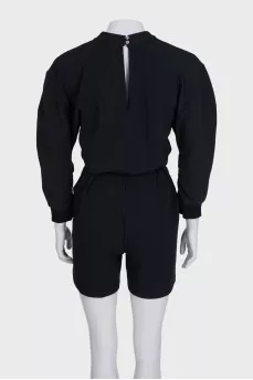 Fitted jumpsuit with shorts with tag