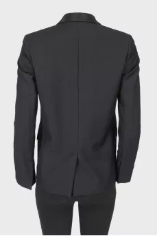 Black classic buttoned jacket