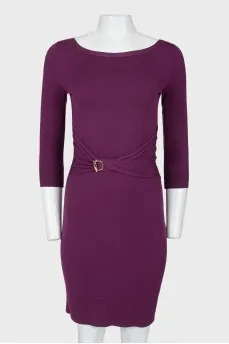 Purple dress with 3/4 sleeves