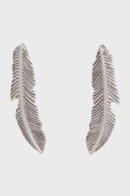 White gold shaped earrings