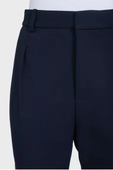 Dark blue tapered trousers