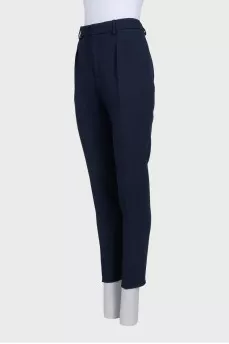 Dark blue tapered trousers