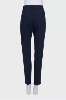Dark blue tapered trousers