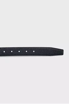 Reversible printed textured leather belt