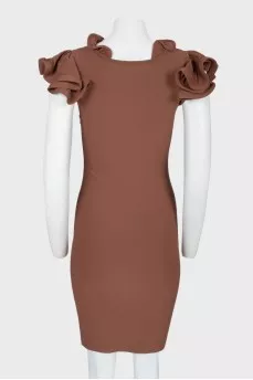 Brown viscose dress