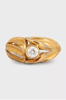 Garzas yellow gold ring