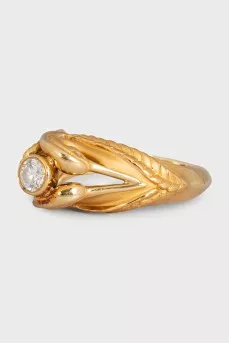 Garzas yellow gold ring