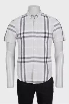 Men's gray short sleeve shirt