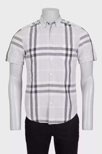 Men's gray short sleeve shirt