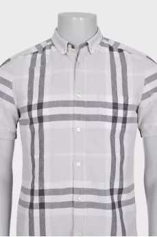 Men's gray short sleeve shirt