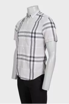 Men's gray short sleeve shirt