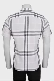 Men's gray short sleeve shirt