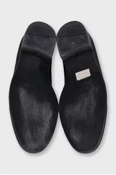 Men's black military print shoes