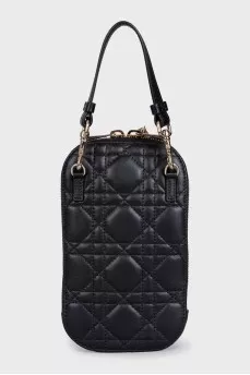 Black leather Call'in Dior bag with tag