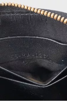 Black leather Call'in Dior bag with tag
