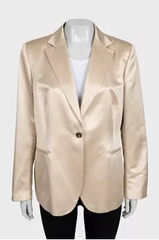Beige silk jacket