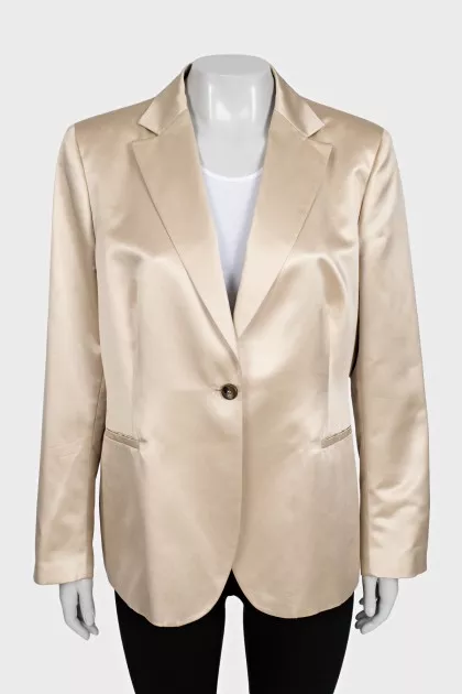 Beige silk jacket