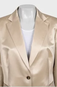 Beige silk jacket